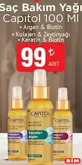 Capitol Saç Bakım Yağı 100 ml - BİM'de 99,00 TL