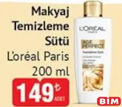Loreal Paris Makyaj Temizleme Sütü 200 ml - BİM'de 149,00 TL