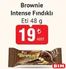 Eti Brownie İntense Fındıklı Kek 48 g - BİM'de 19,00 TL