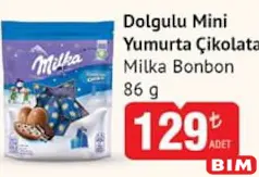 Milka Bonbon Dolgulu Mini Yumurta Çikolata 86 g - BİM'de 129,00 TL