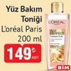Loreal Paris Yüz Bakım Toniği 200 ml - BİM'de 149,00 TL