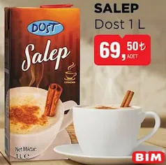 Dost Salep 1 L - BİM'de 69,50 TL