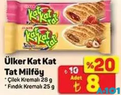 Ülker Katkat Tat Milföy - A101'de 8,00 TL
