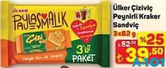 Ülker Çiziviç Peynirli Kraker Sandviç 3x82 g - A101'de 39,50 TL