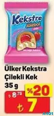 Ülker Kekstra Çilekli Kek 35 g - A101'de 7,00 TL