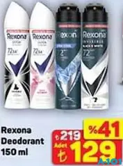 Rexona Deodorant 150 ml - A101'de 129,00 TL