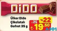 Ülker Dido Çikolatalı Gofret 35 g - A101'de 39,50 TL