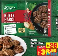 Knorr Köfte Harcı 82 g - A101'de 36,90 TL