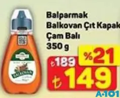 Balparmak Balkovan Çıt Kapak Çam Balı 350 g - A101'de 149,00 TL