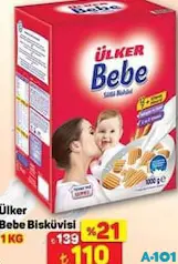 Ülker Bebe Bisküvisi 1 kg - A101'de 110,00 TL