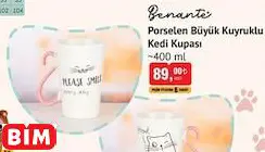 Benante Porselen Büyük Kuyruklu Kedi Kupası