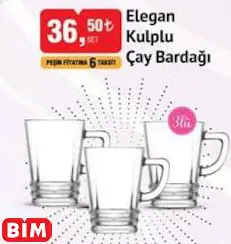 Lav Elegan Kulplu Çay Bardağı Lav Elegan Kulplu Çay Bardağı