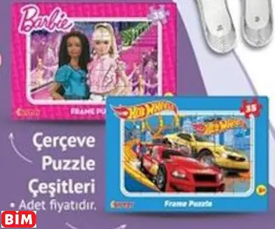 Hotwheels - Barbie Çerçeve Puzzle Çeşitleri
