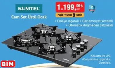 Kumtel Cam Set Üstü Ocak