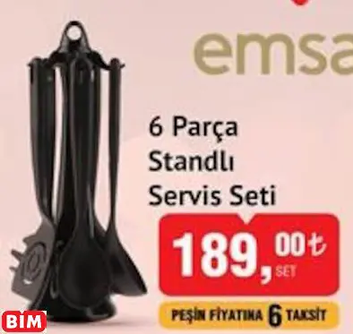 Emsan 6 Parça Standlı Servis Seti