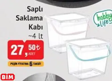 Hobby Life Saplı Saklama Kabı  ~4 lt