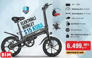 S15 KUBA Elektrikli Bisiklet
