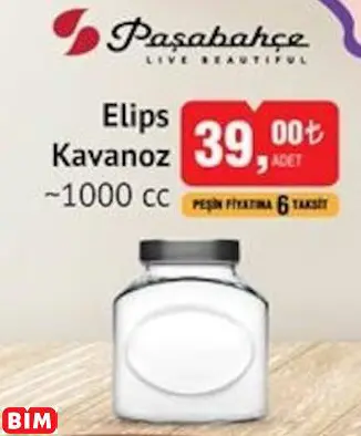 Paşabahçe Elips Kavanoz ~1000 cc