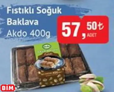 Akdo Fıstıklı Soğuk Baklava