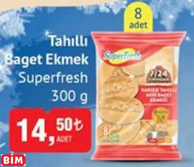 Superfresh Tahıllı Baget Ekmek Superfresh Tahıllı Baget Ekmek