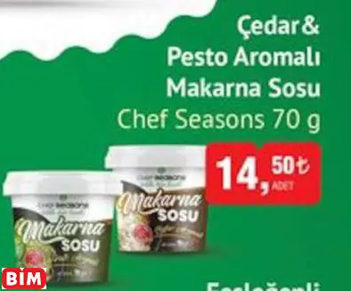 Chef Seasons  Çedar& Pesto Aromalı Makarna Sosu