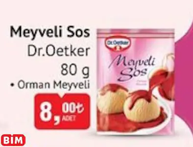 Dr.Oetker  Meyveli Sos