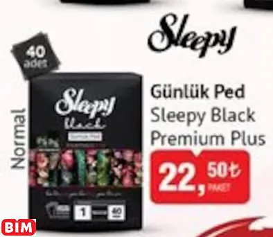Sleepy Black  Premium Plus Günlük Ped