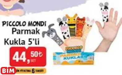 Piccolo Mondi Parmak Kukla 5’Li