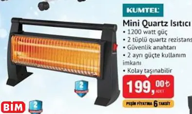 Kumtel Mini Quartz Isıtıcı