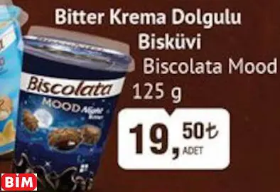 Biscolata Mood Bitter Krema Dolgulu Bisküvi