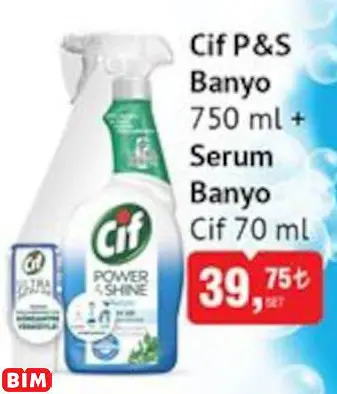 Cif Cif P&S  Banyo  750 Ml + Serum  Banyo Cif 70 Ml