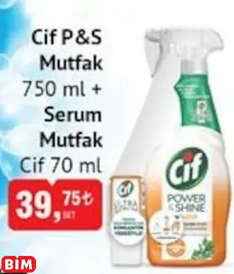 Cif Cif P&S Mutfak  750 Ml + Serum Mutfak  Cif 70 Ml