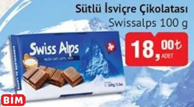 Swissalps Sütlü İsviçre Çikolatası