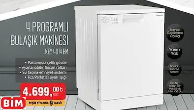 KEYSMART KEY 4014 BM 4 Programlı Bulaşık Makinesi KEYSMART KEY 4014 BM 4 Programlı Bulaşık Makinesi