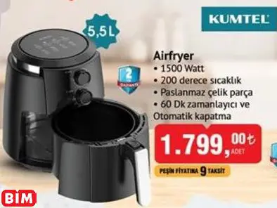 Kumtel Airfryer 5,5 L