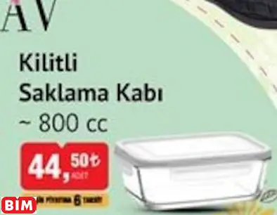 LAV Kilitli Saklama Kabı ~ 800 cc LAV Kilitli Saklama Kabı ~ 800 cc