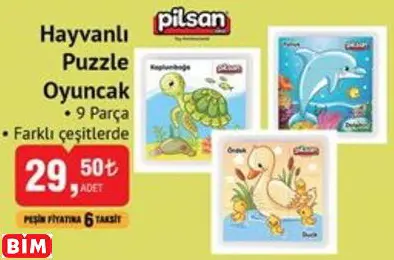 Pilsan  Hayvanlı Puzzle Oyuncak