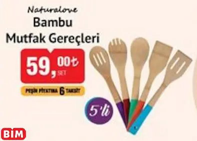 Naturalove Bambu  Mutfak Gereçleri