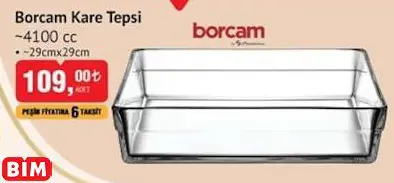Borcam By Paşabahçe Borcam Kare Tepsi