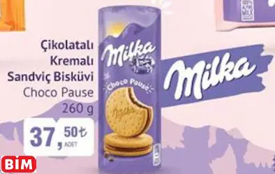 Milka Choco Pause  Çikolatalı Kremalı  Sandviç Bisküvi