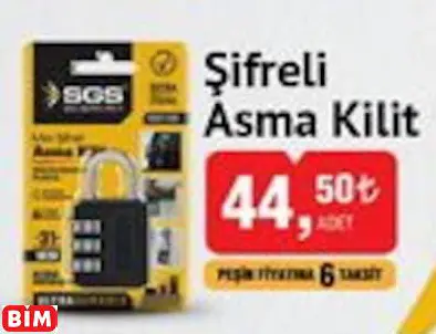 Sgs Şifreli  Asma Kilit