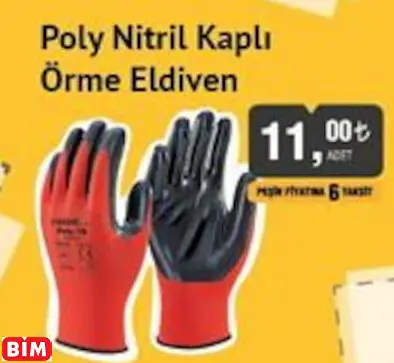 Sgs Poly Nitril Kaplı Örme Eldiven