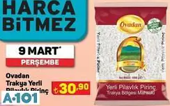 Ovadan Trakya Yerli Pilavlık Pirinç