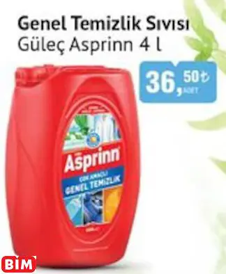 Güleç Asprinn Genel Temizlik Sıvısı Güleç Asprinn Genel Temizlik Sıvısı
