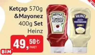 Heinz Ketçap 570G &Mayonez 400G Set