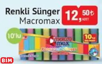 Macromax Renkli Sünger Macromax Renkli Sünger