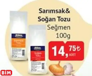 Seğmen Sarımsak& Soğan Tozu Seğmen Sarımsak& Soğan Tozu