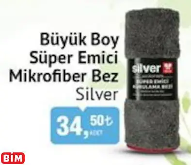 Silver Büyük Boy Süper Emici Mikrofiber Bez