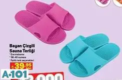 juno çizgili sauna terliği juno çizgili sauna terliği