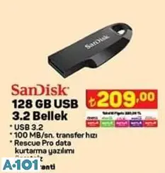 sandisk 128 gb usb 3.2 bellek